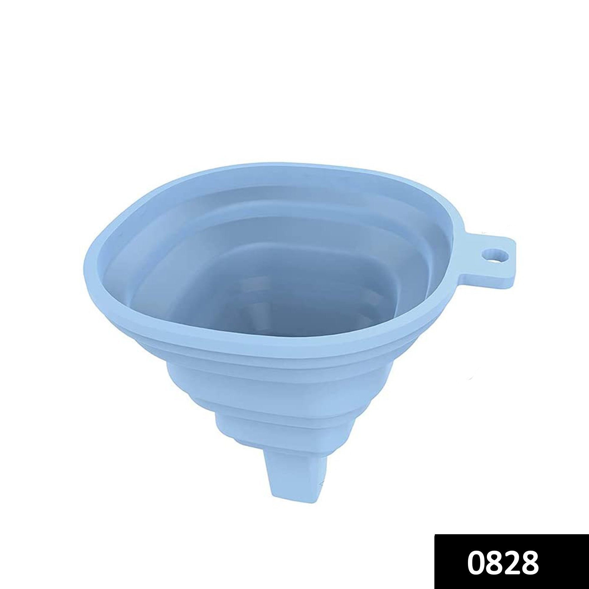 0828 Flexible Silicone Foldable Kitchen Funnel for Liquid/Powder Transfer Hopper Food (Small) - SkyShopy