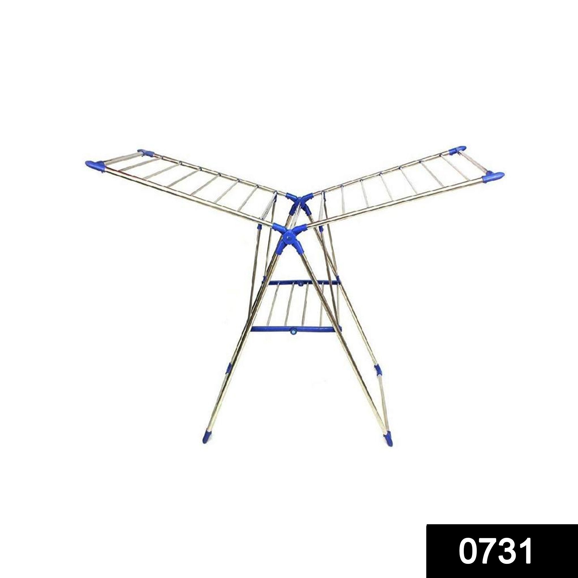 0731 Adjustable Stainless Steel 2-Wings Foldable Butterfly Cloth Drying Stand/Rack - SkyShopy