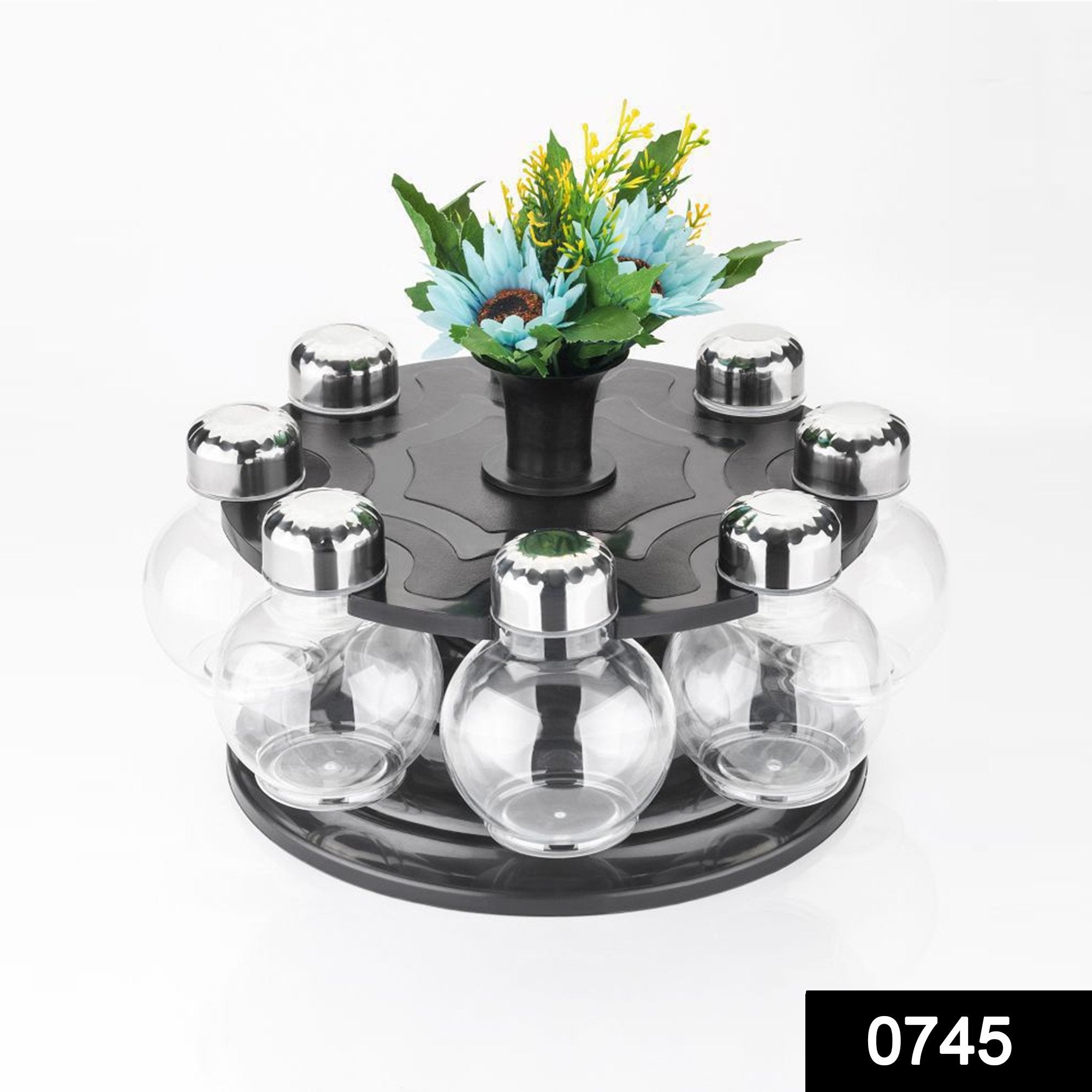 0745 Multipurpose Revolving Plastic Spice Rack Set (8 pcs) - SkyShopy