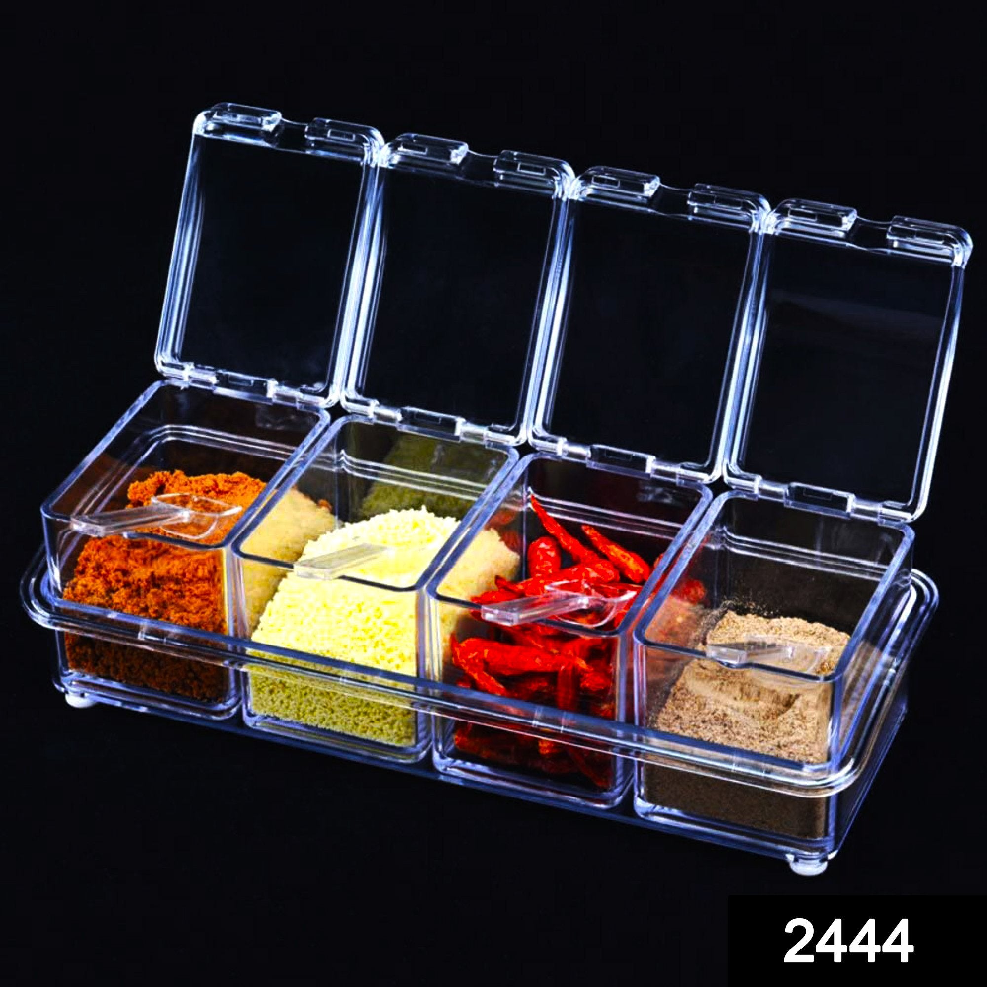 2444 Crystal Seasoning Acrylic Box Pepper Salt Spice Rack - SkyShopy