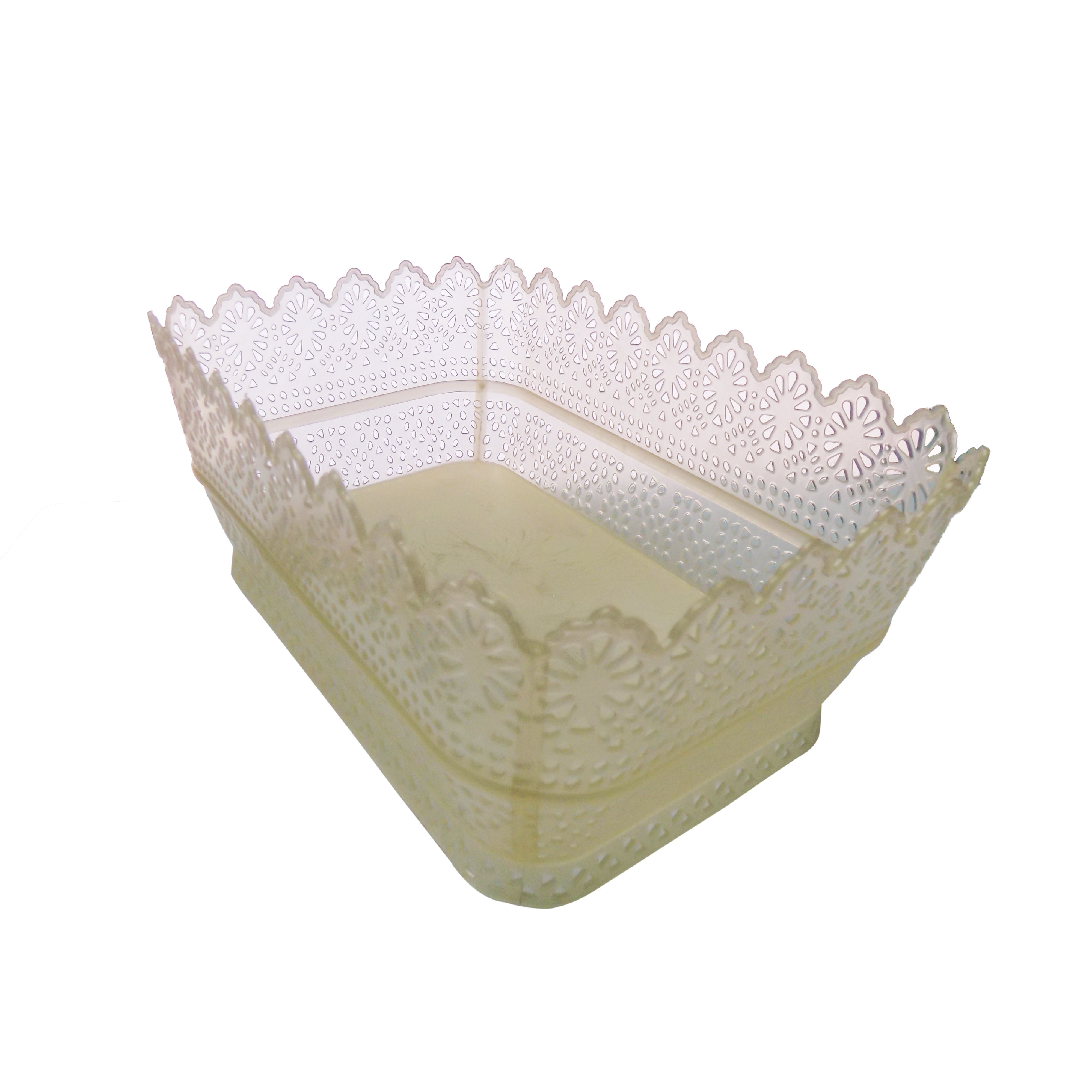 3056 Multipurpose Mini Rectangular Storage Plastic Basket Tray (1 Pcs) - SkyShopy