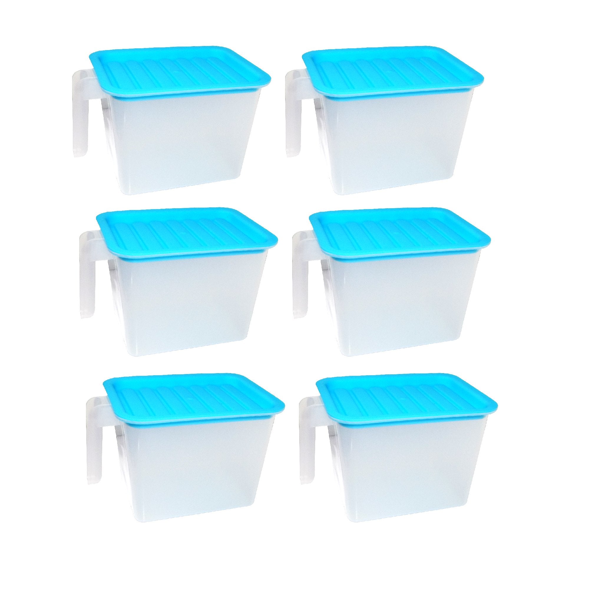 2454 Air Tight Unbreakable Big Size 1100 ml Square Shape Kitchen Storage Container (Set of 6) - SkyShopy