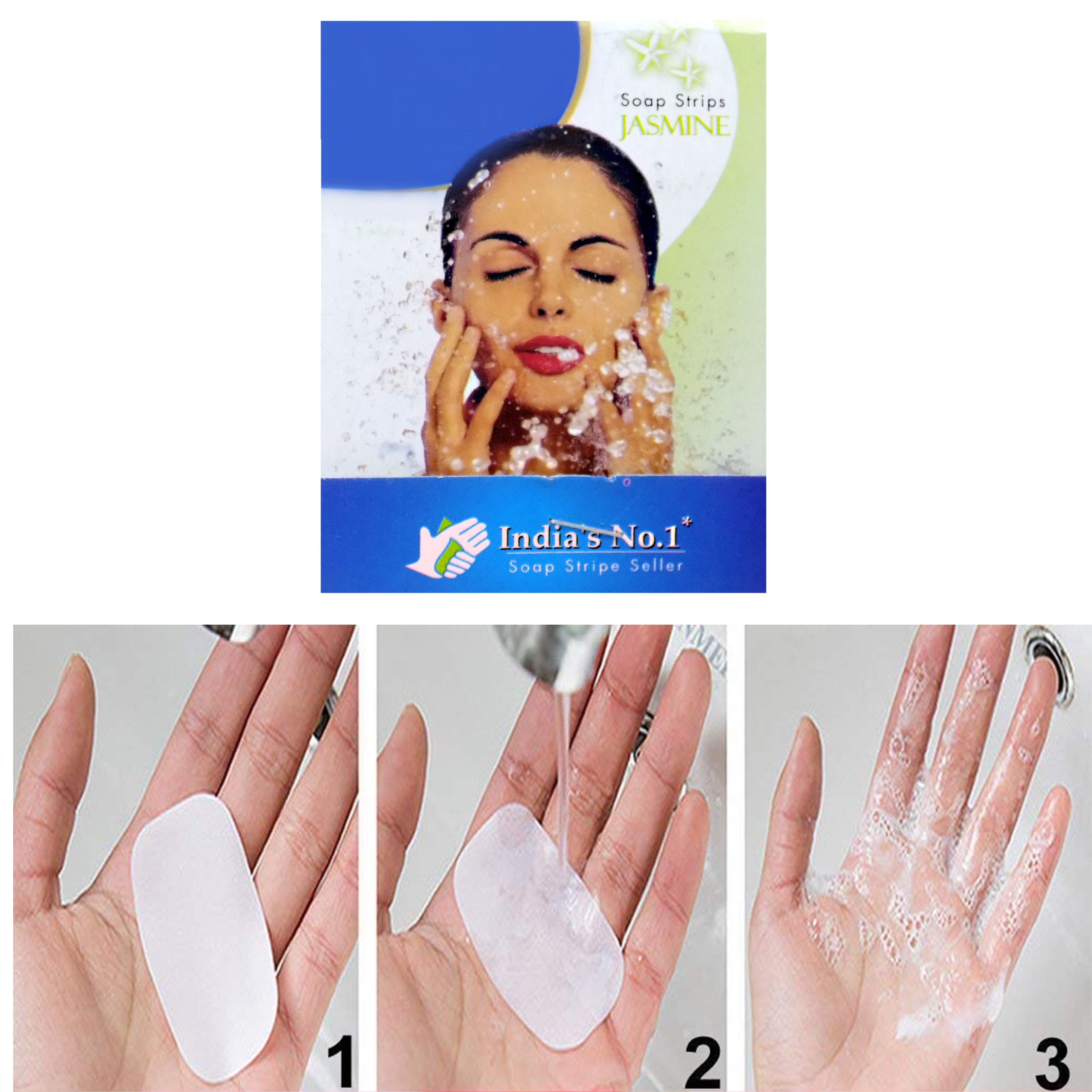 1311 Fresh Paper Soap Strips Traveling Hand Wash with Jasmine Fragrance (100 paper soap strips) - SkyShopy