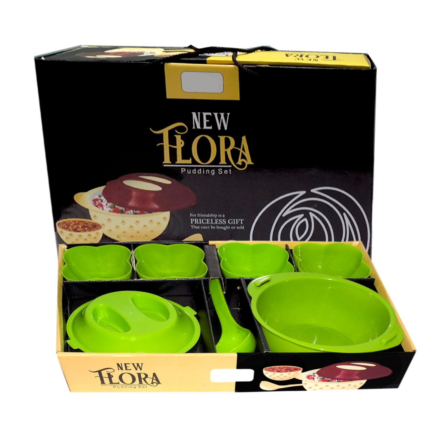 2329 Stain resistant Flora Pudding set for Kitchen  (Set of 7) - SkyShopy