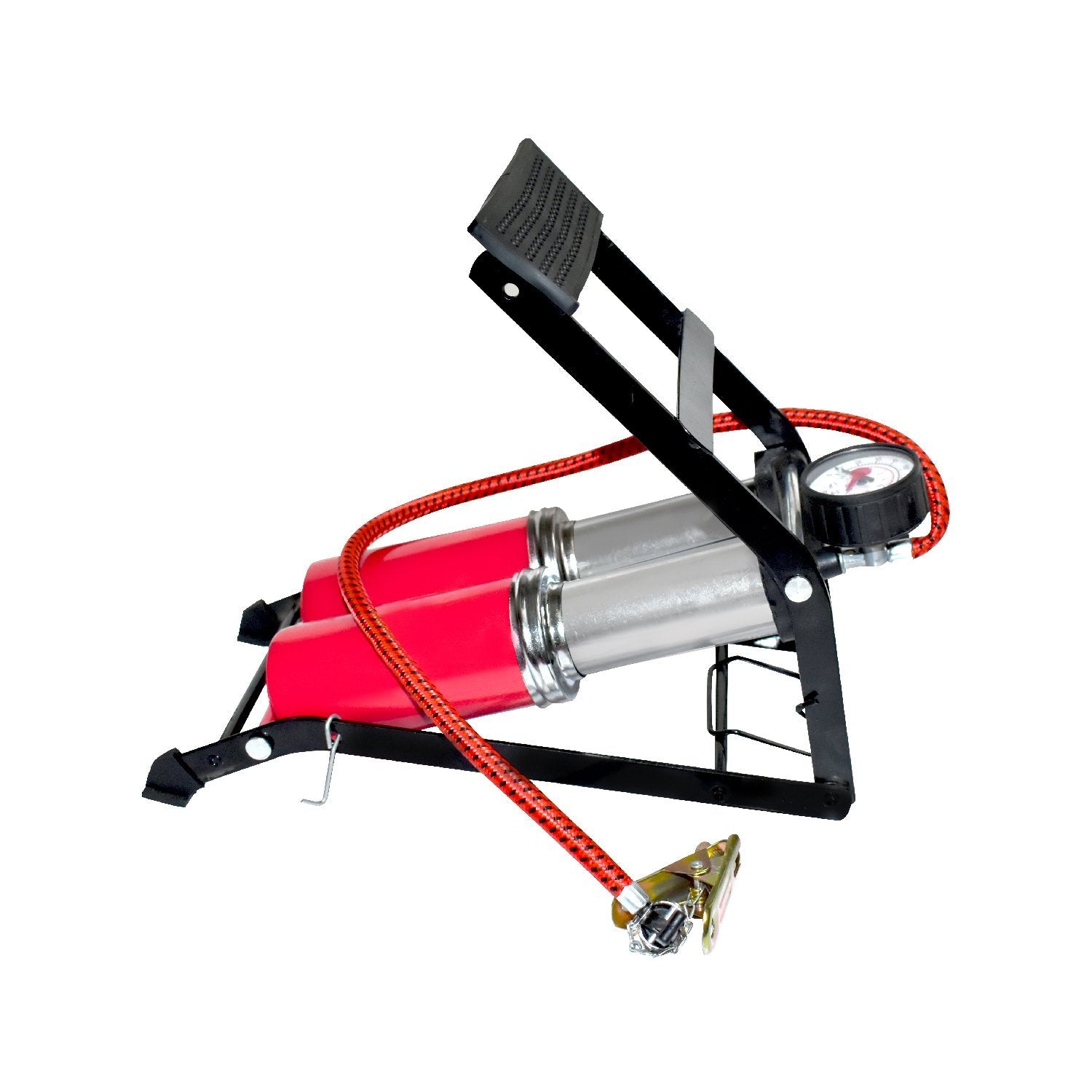 0709 Dual-Cylinder Foot Pump, Portable Floor Bike Pump, 150PSI Air Pump - SkyShopy
