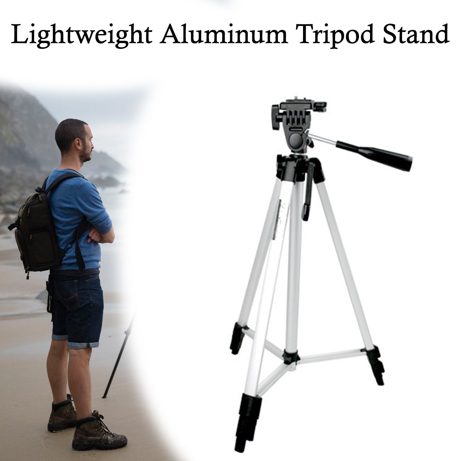 1467 Long Lightweight Aluminum Tripod Stand - SkyShopy