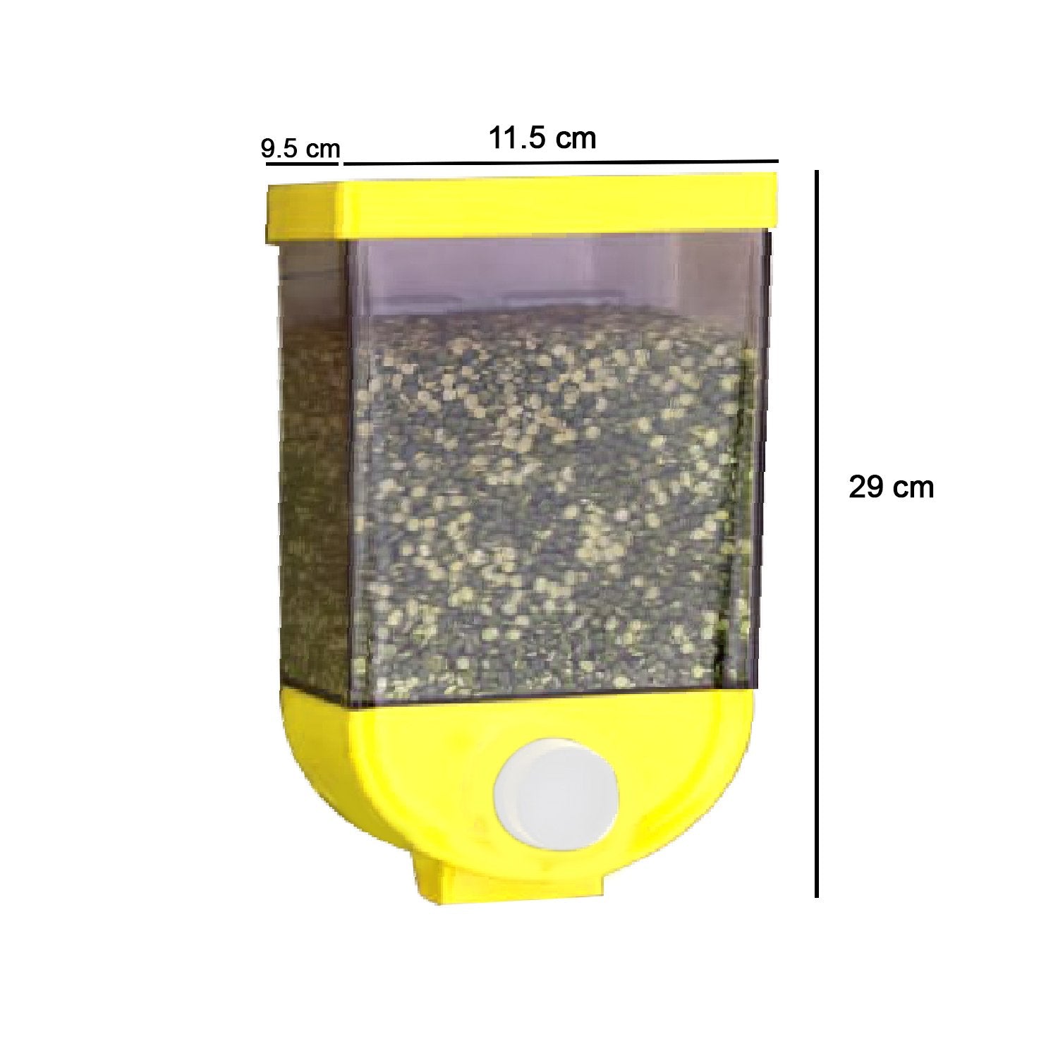 2477 Wall Mounted Cereal Dispenser Tank Grain Dry Food Container (1100ML) - SkyShopy