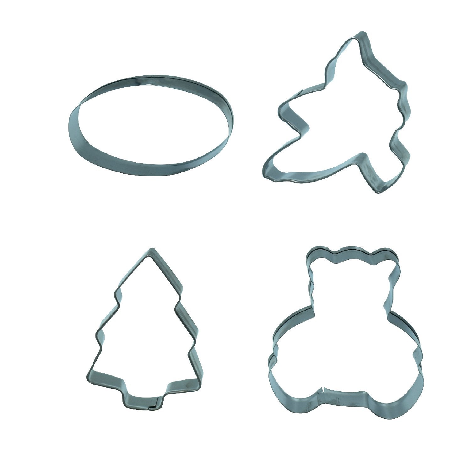 4629 Stainless Steel Diffrent Shape Cookie Cutter Set Baking Tools (Pack of 12) - SkyShopy