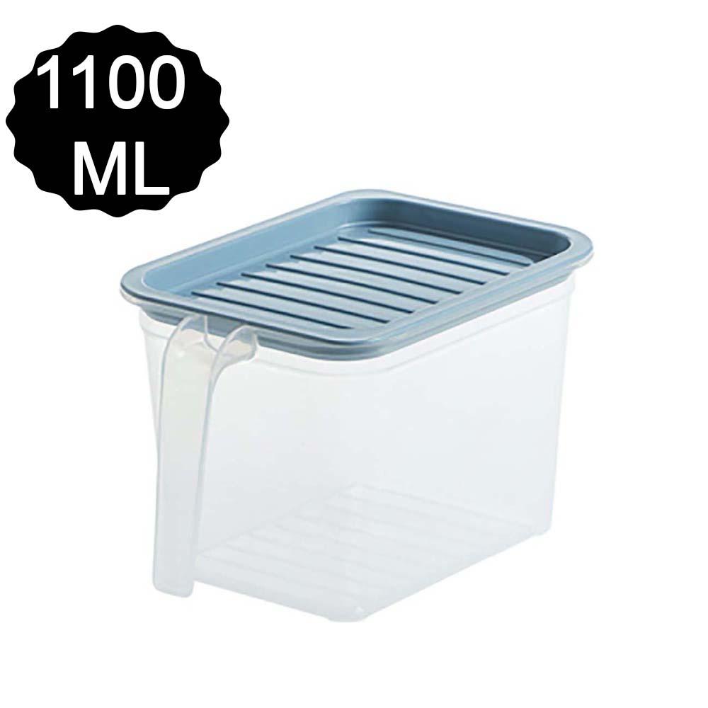 2454 Air Tight Unbreakable Big Size 1100 ml Square Shape Kitchen Storage Container (Set of 6) - SkyShopy