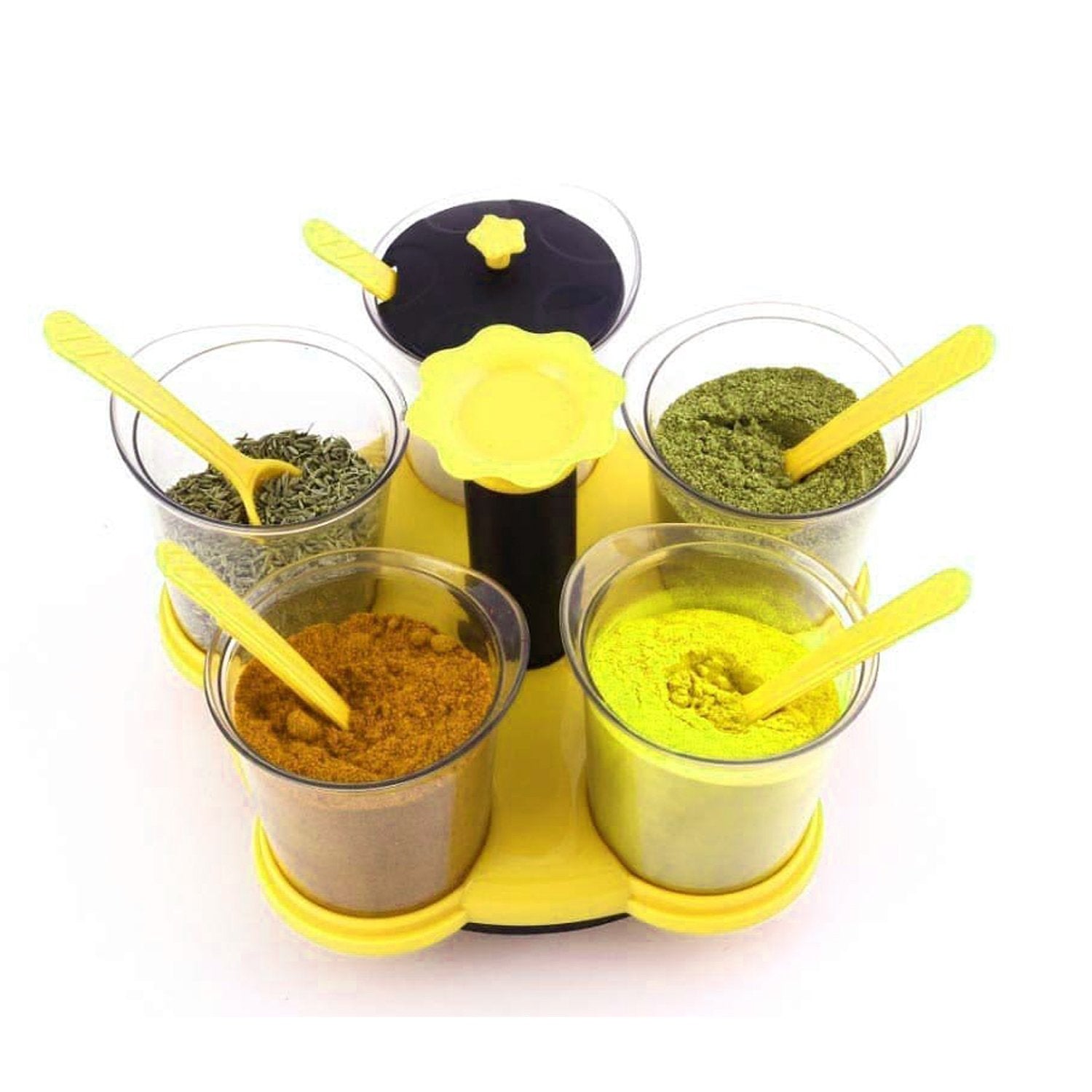 0066 Multipurpose Dining Set Jar and tray holder, Chutneys/Pickles/Spices Jar - 5pc - SkyShopy
