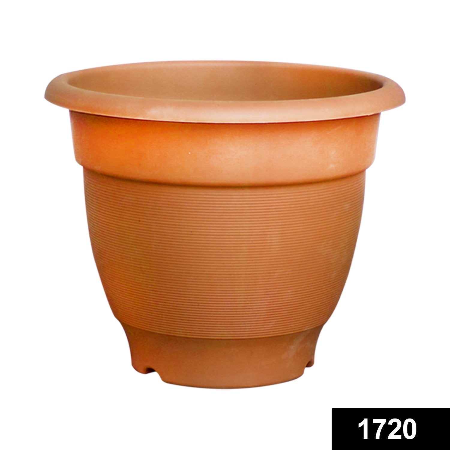 1720 Garden Heavy Plastic Planter Pot Gamla 17x14 inch (Brown, Pack of 1) - SkyShopy