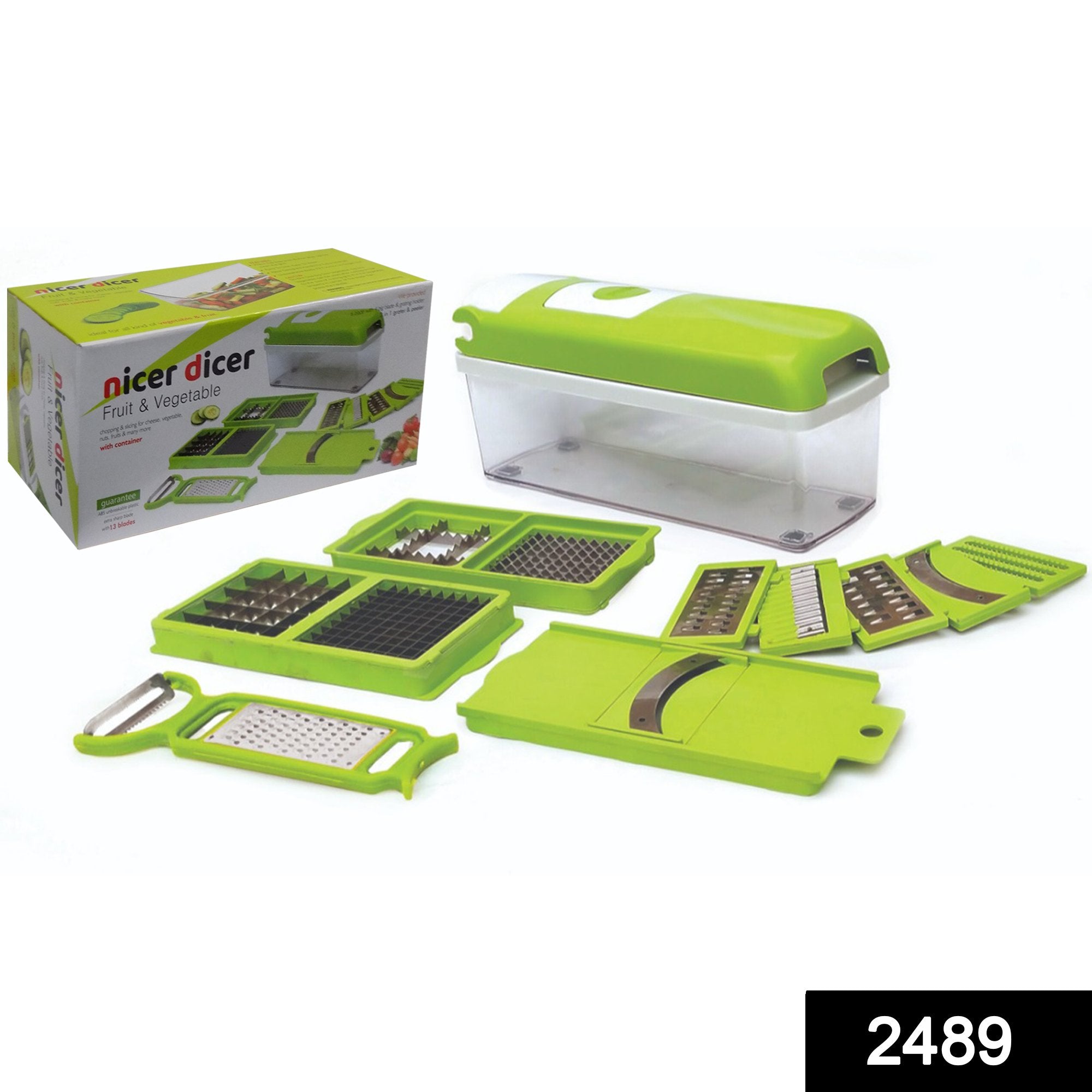2489 Plastic 13-in-1 Manual Vegetable Grater,Chipser and Slicer - SkyShopy