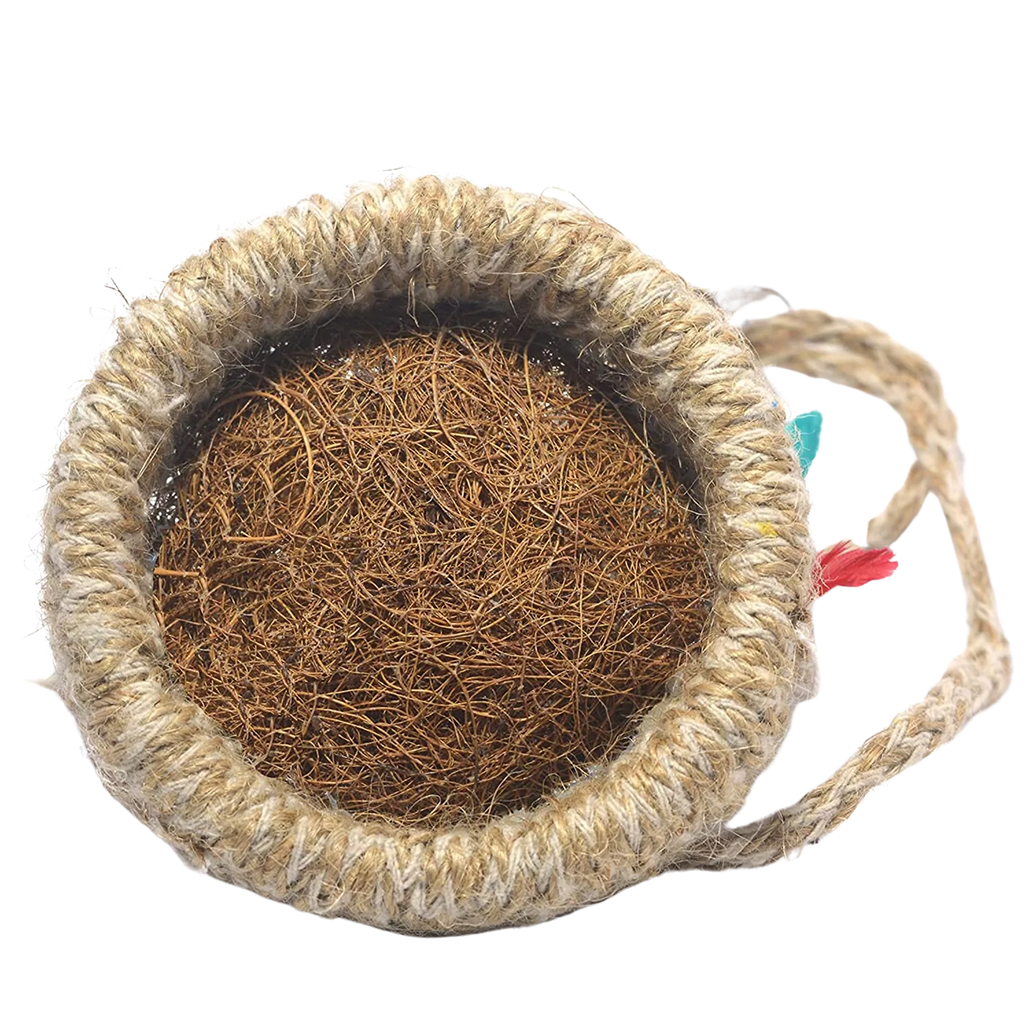 1731A ARTIFICIAL JUTE HANGING BIRDS NEST JHUMAR CHIDIYAN KA GHOSLA With Brown Box DeoDap