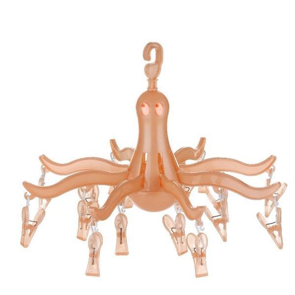 0336 Small Octopus Folding Hanging Dryer Round Folding with 16 Pegs  (Multicolor) - SkyShopy