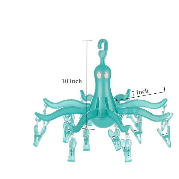 0336 Small Octopus Folding Hanging Dryer Round Folding with 16 Pegs  (Multicolor) - SkyShopy
