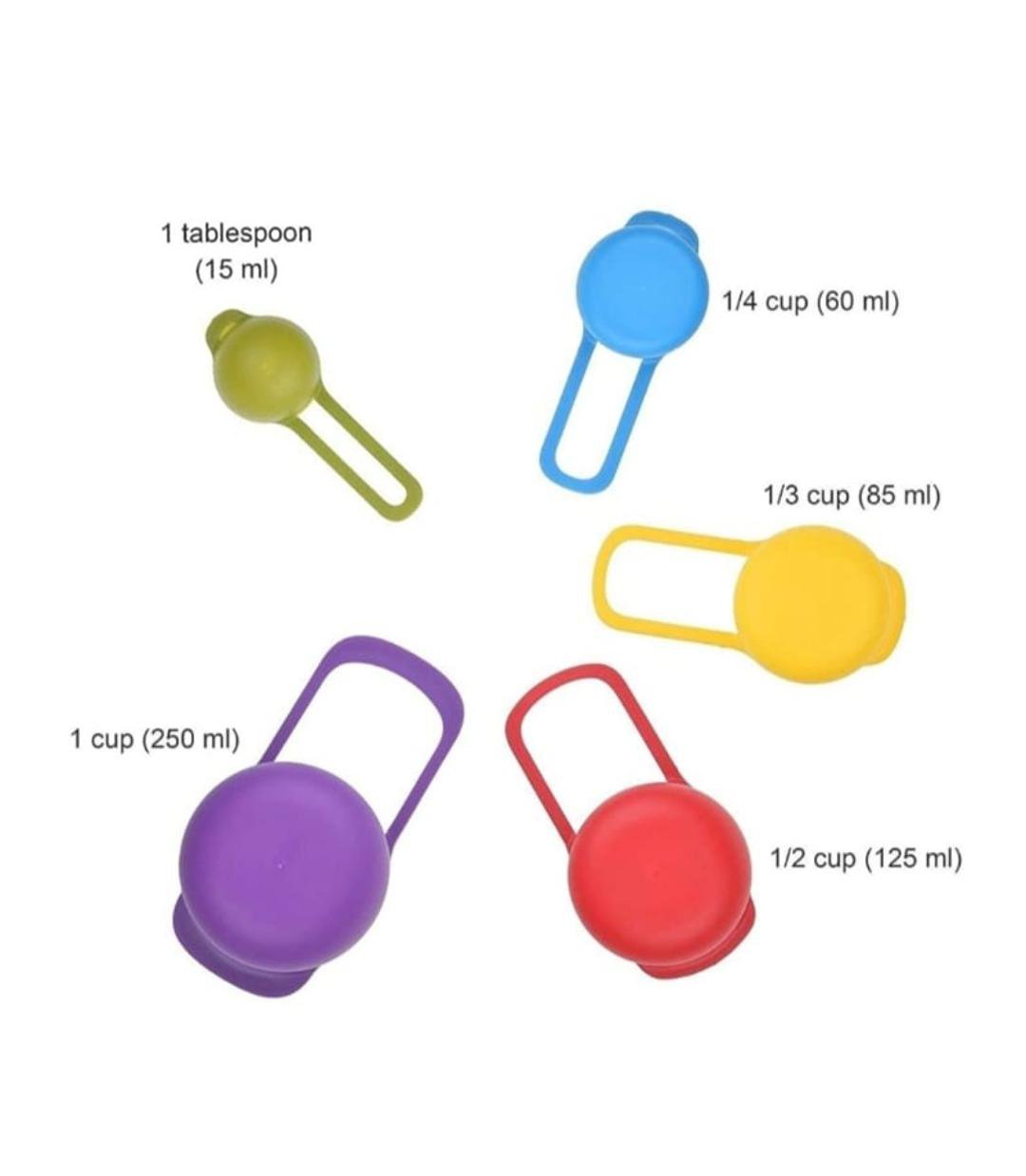 0783 Big Plastic Measuring Spoons - Set of 5 - SkyShopy