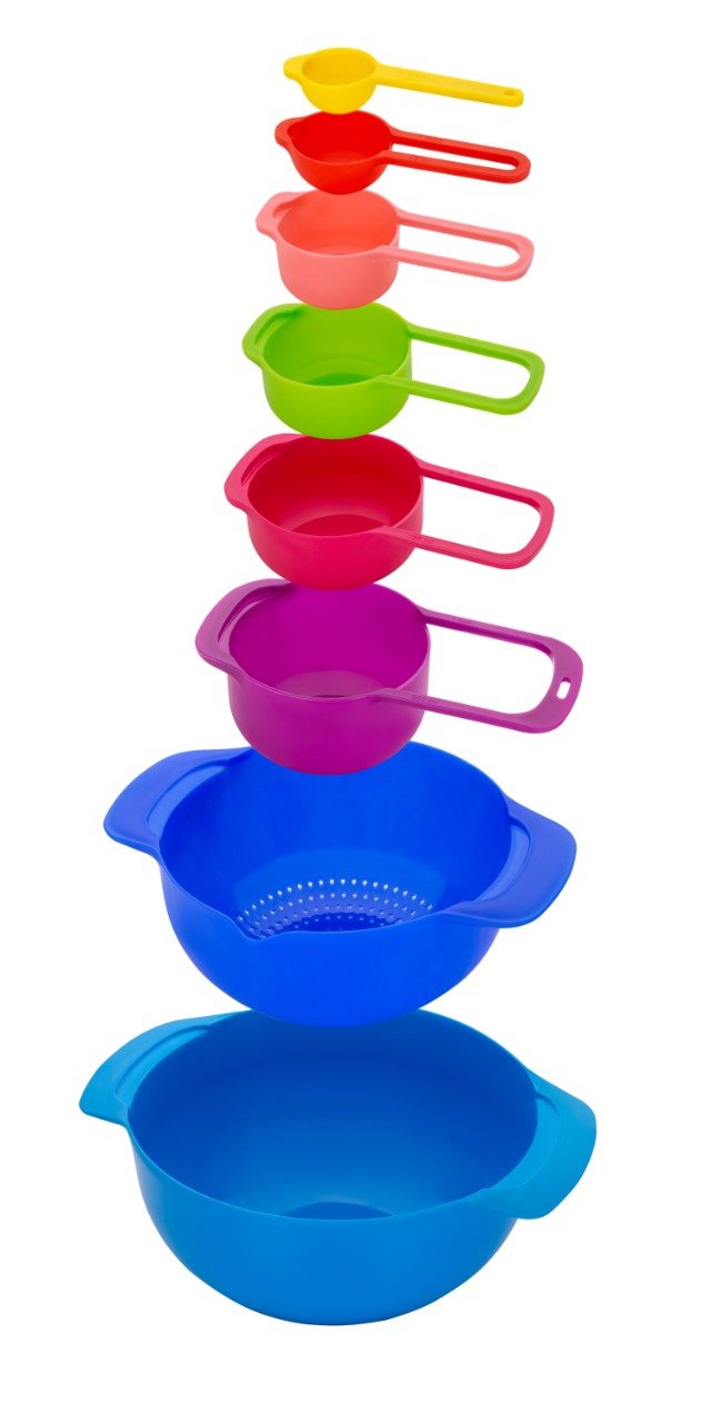 0833 8 Piece Nesting Bowls with Measuring Cups Set - SkyShopy