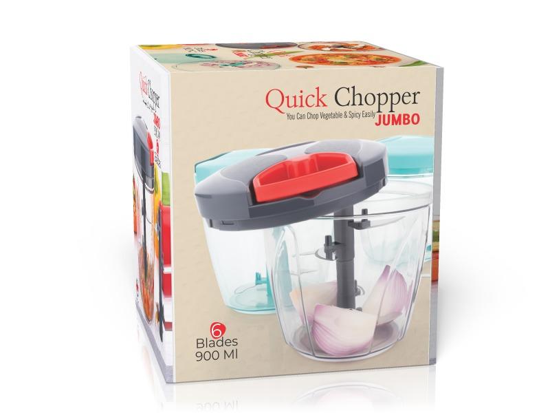 2197 Vegetable Chopper, Cutter, Mixer for Kitchen with 6 Stainless Steel Blade (1000 ML) - SkyShopy