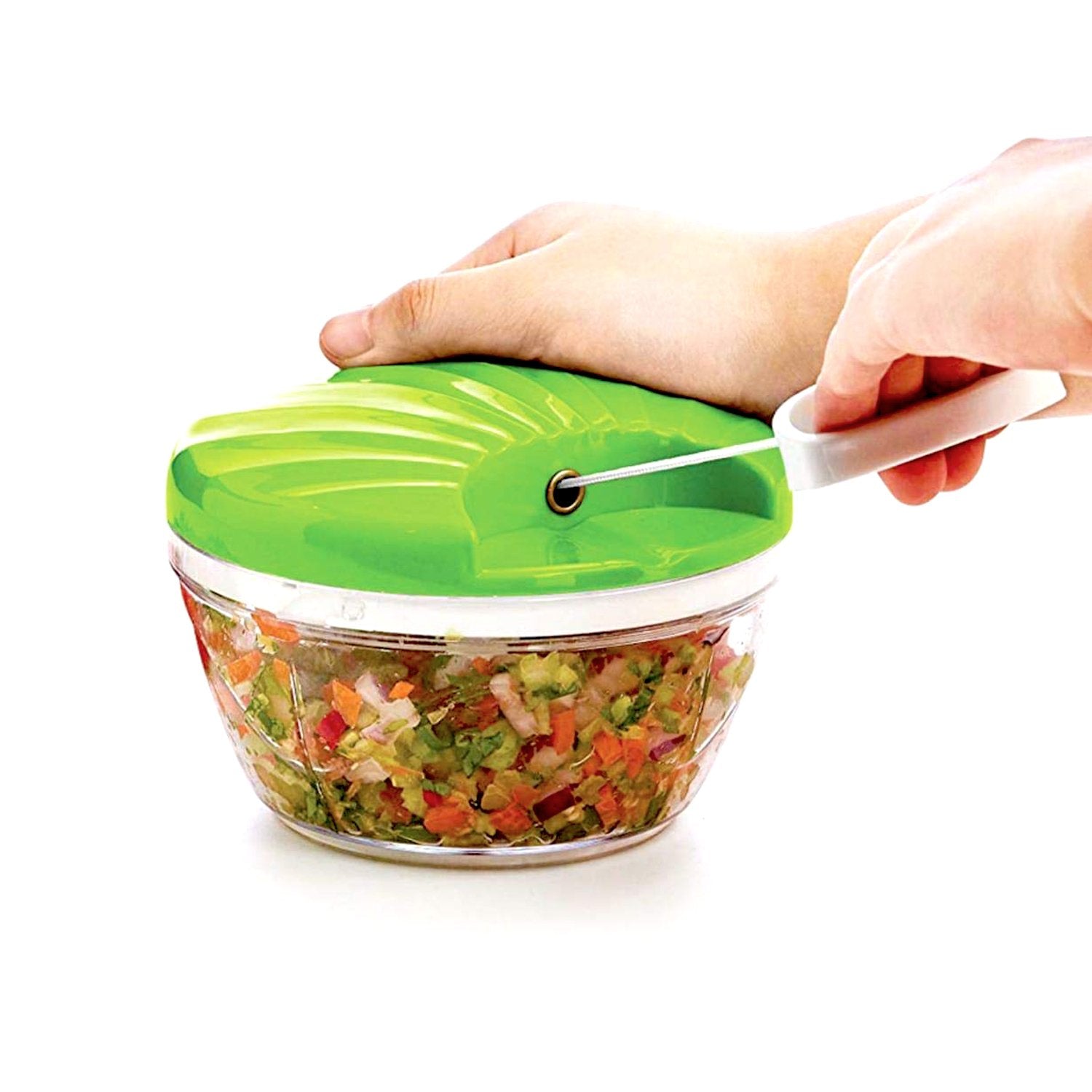 2288 Large Vegetable Chopper with 3 Blades (Multicolour) (550 ml) - SkyShopy