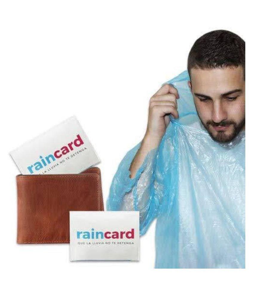 1425 Waterproof Rain Poncho with Drawstring Hood Pocket - SkyShopy