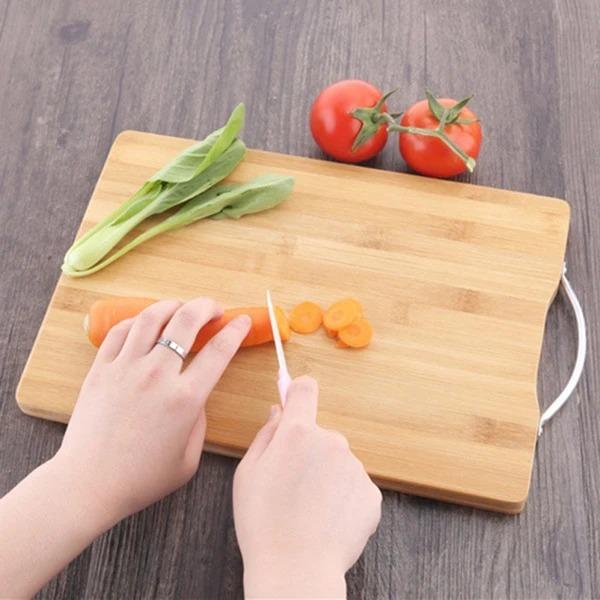 2475 Non-Slip Wooden Bamboo Cutting Board with Antibacterial Surface - SkyShopy