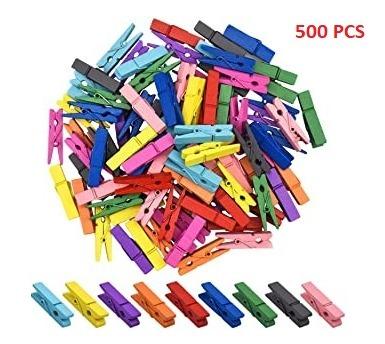 1490 Multipurpose Wooden Clips /Cloth Pegs (Large, 500 Pcs) - SkyShopy