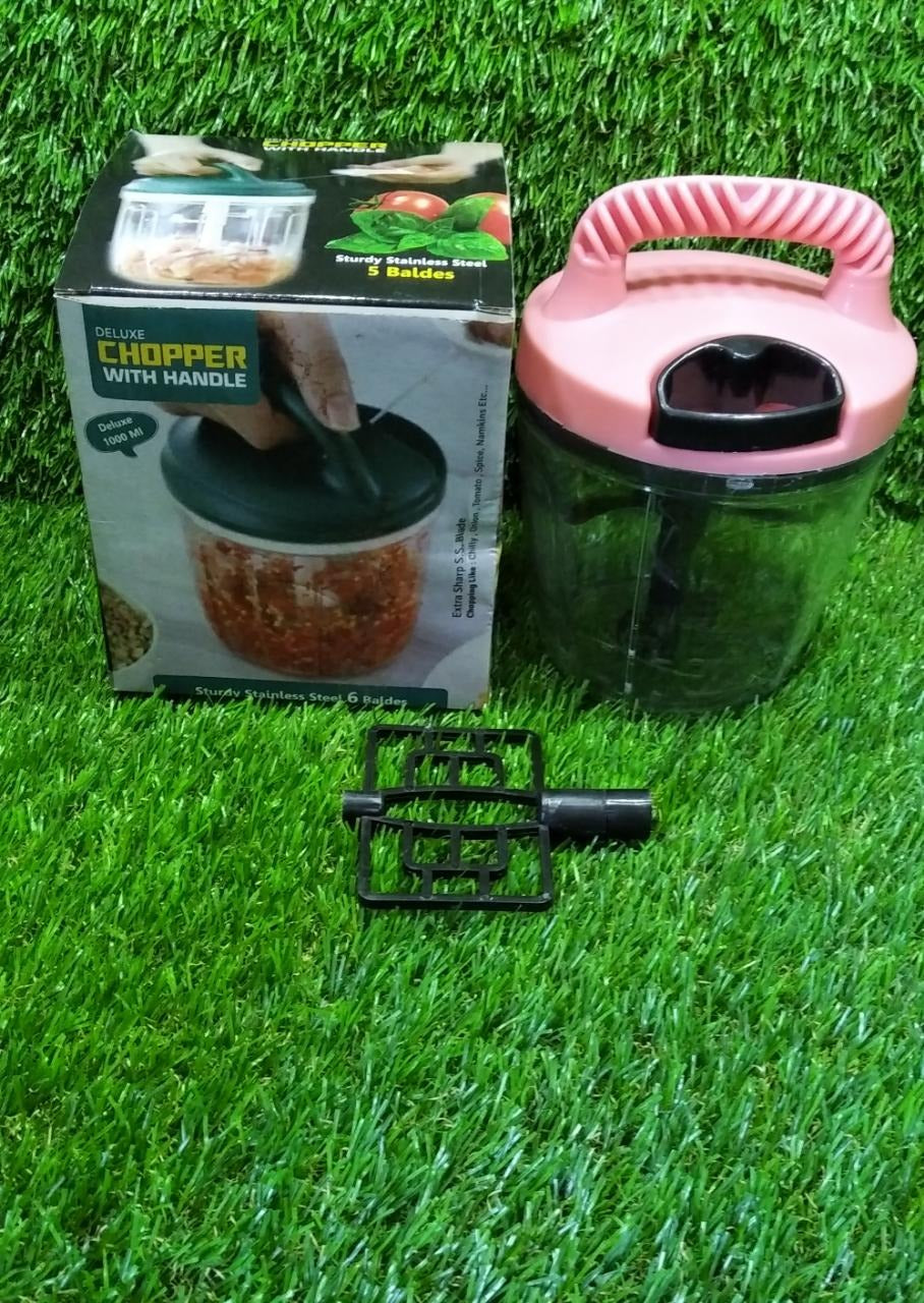 2714 2 in 1 Handy Chopper 1000 ML used widely in all kinds of household kitchen purposes for cutting and chopping of types of vegetables and fruits etc.