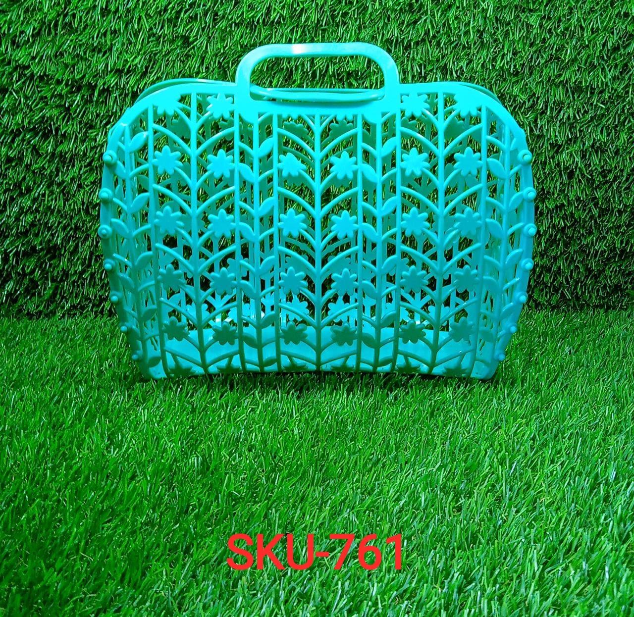 0761 Grocery Vegetable Foldable Smiley Non-Woven Fabric Shopping Bag DeoDap