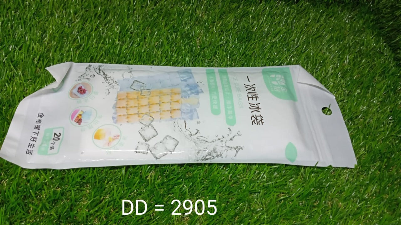 2905 Disposable Ice Cube Bags, Stackable Easy Release Ice Cube Mold Trays Self-Seal Freezing Maker, Cold Ice Pack Cooler Bag for Cocktail Food Wine DeoDap
