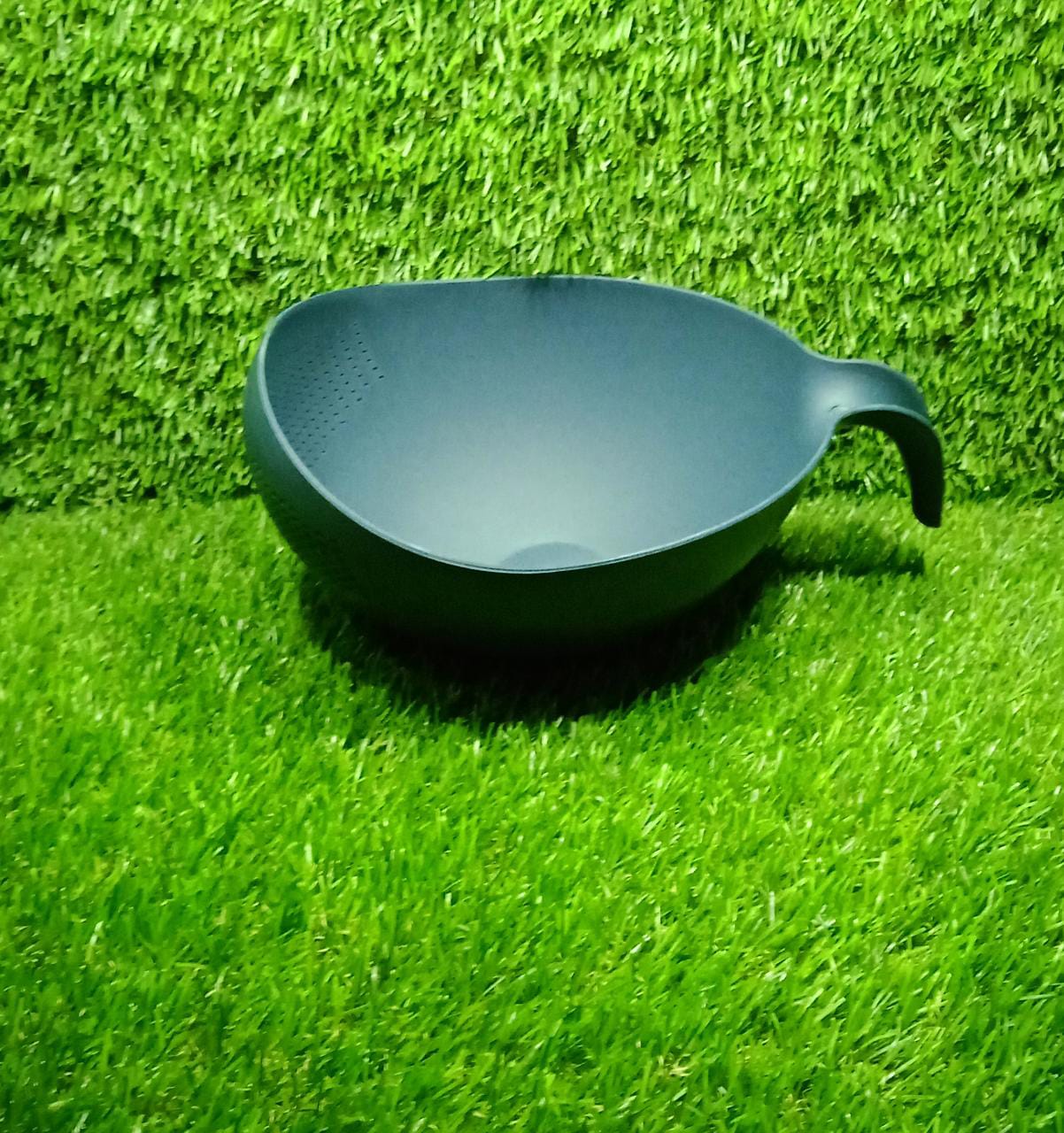2014 Plastic Rice Bowl/Food Strainer Thick Drain Basket with Handle for Rice, Vegetable & Fruit. (1Pc) DeoDap