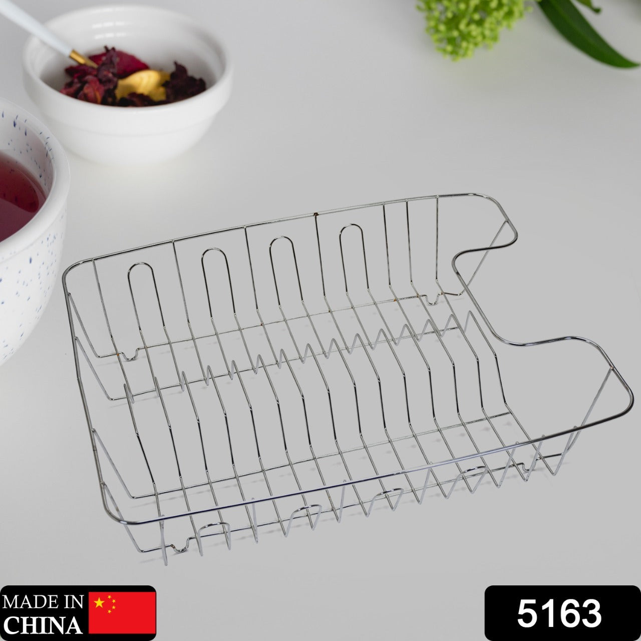 5163 Stainless Steel Dish Drainer 43cm For Kitchen Use ( 1 pc ) DeoDap