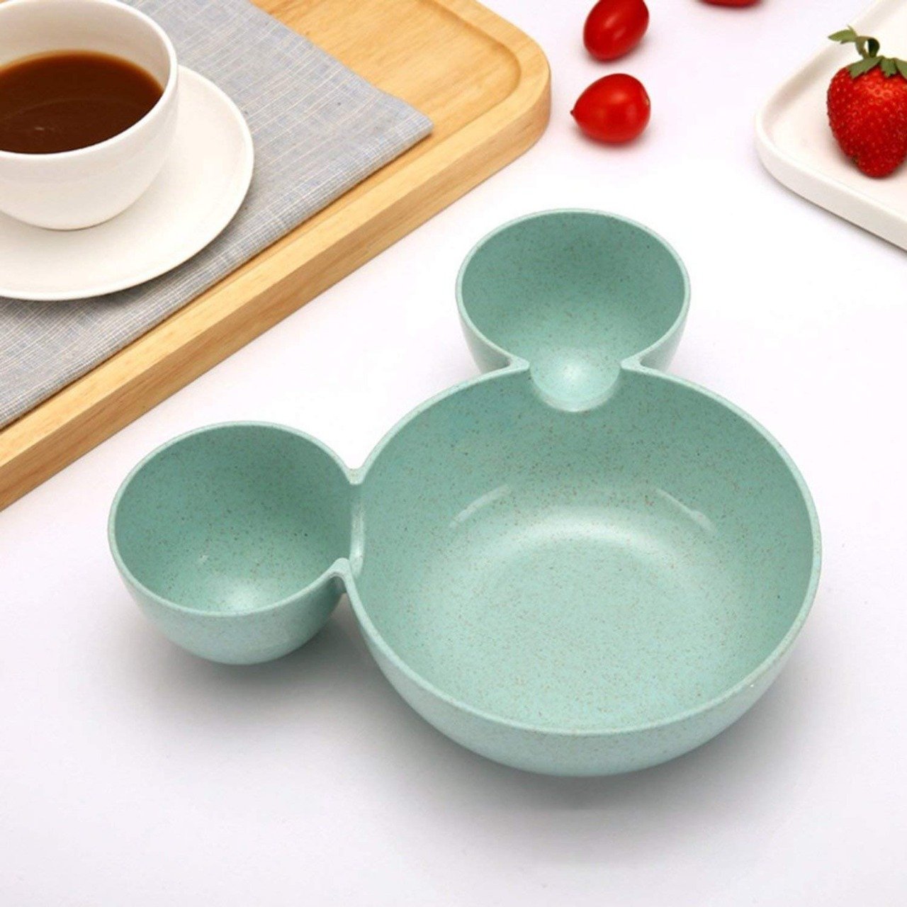 0863 Unbreakable Plastic Mickey Shaped Kids/Snack Serving Plate - SkyShopy