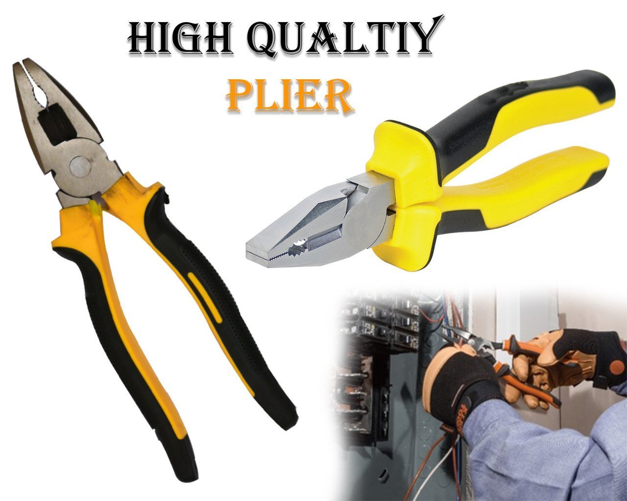 0444 Heavy Duty Combination Plier Wire Cutters - SkyShopy