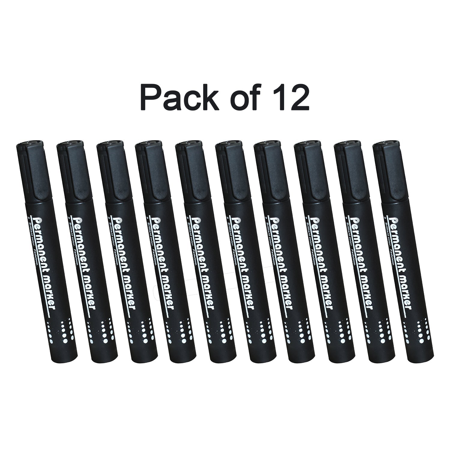1625 Black Permanent Markers for White Board (Pack of 12) freeshipping - DeoDap