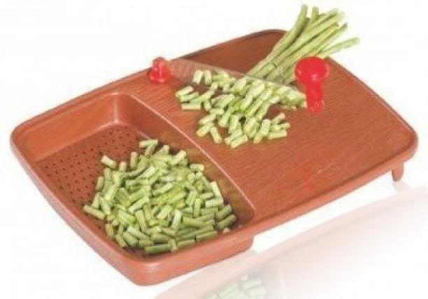 2103 Thick Plastic Kitchen Chopping Cutting Slicing Tray with Holder - SkyShopy