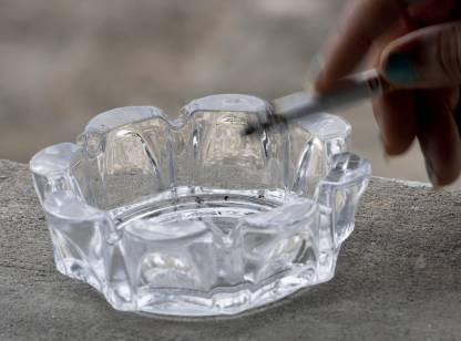 1198 Crystal Quality Glass Ash Tray - SkyShopy