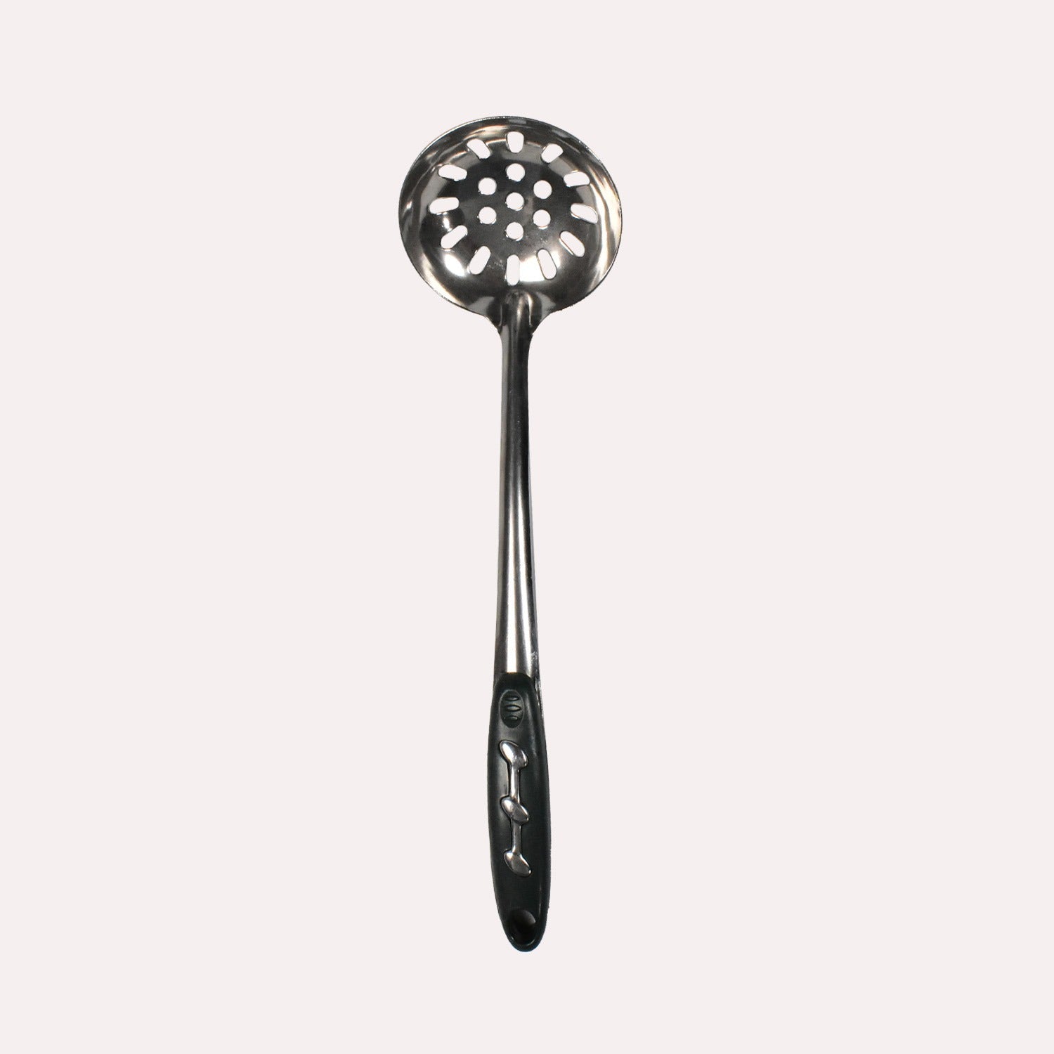 Stainless Steel Slotted Spoon with Vacuum Ergonomic Handle, Comfortable Grip Design Strainer Ladle for Kitchen DeoDap