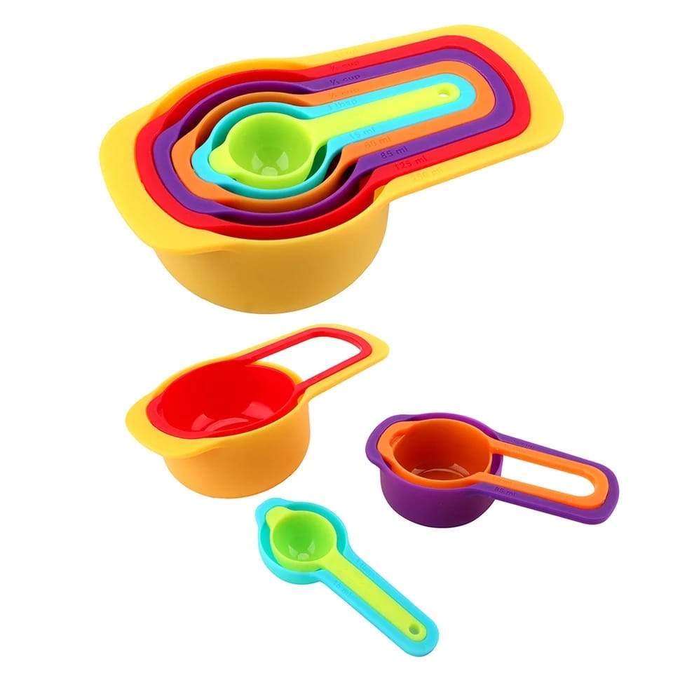 0811 Plastic Measuring Spoons for Kitchen (6 pack) - SkyShopy