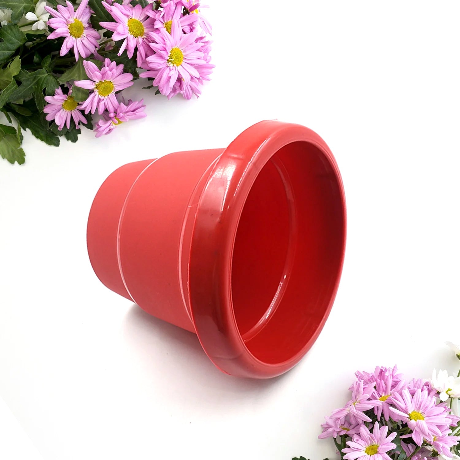 0839B Plastic Heavy Duty Plant Container Pot/Gamla for Indoor Home Decor | Outdoor Balcony Garden 13cm (pack of 1 pc)