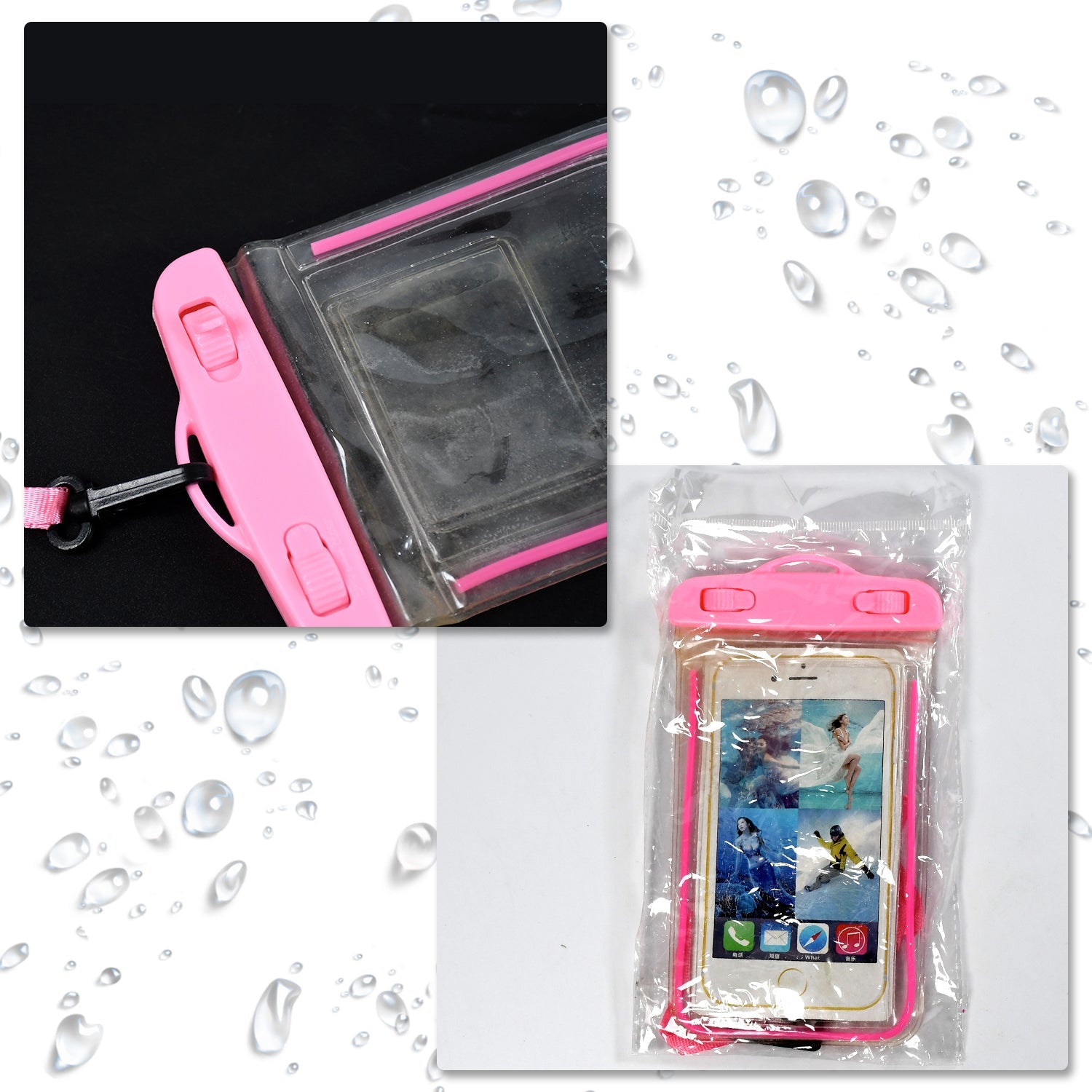 6386 Waterproof Pouch Zip Lock Mobile Cover Under Water Mobile Case For All Type Mobile Phones DeoDap