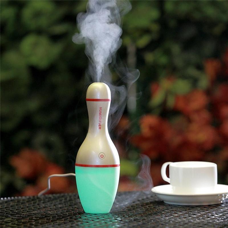 0362 Air Humidifier USB 5V Bowling Bottle Led Lamp Light Air Diffuser Mist Maker Aromatherapy 150ML Ultrasonic Diffuse for SPA Home - SkyShopy