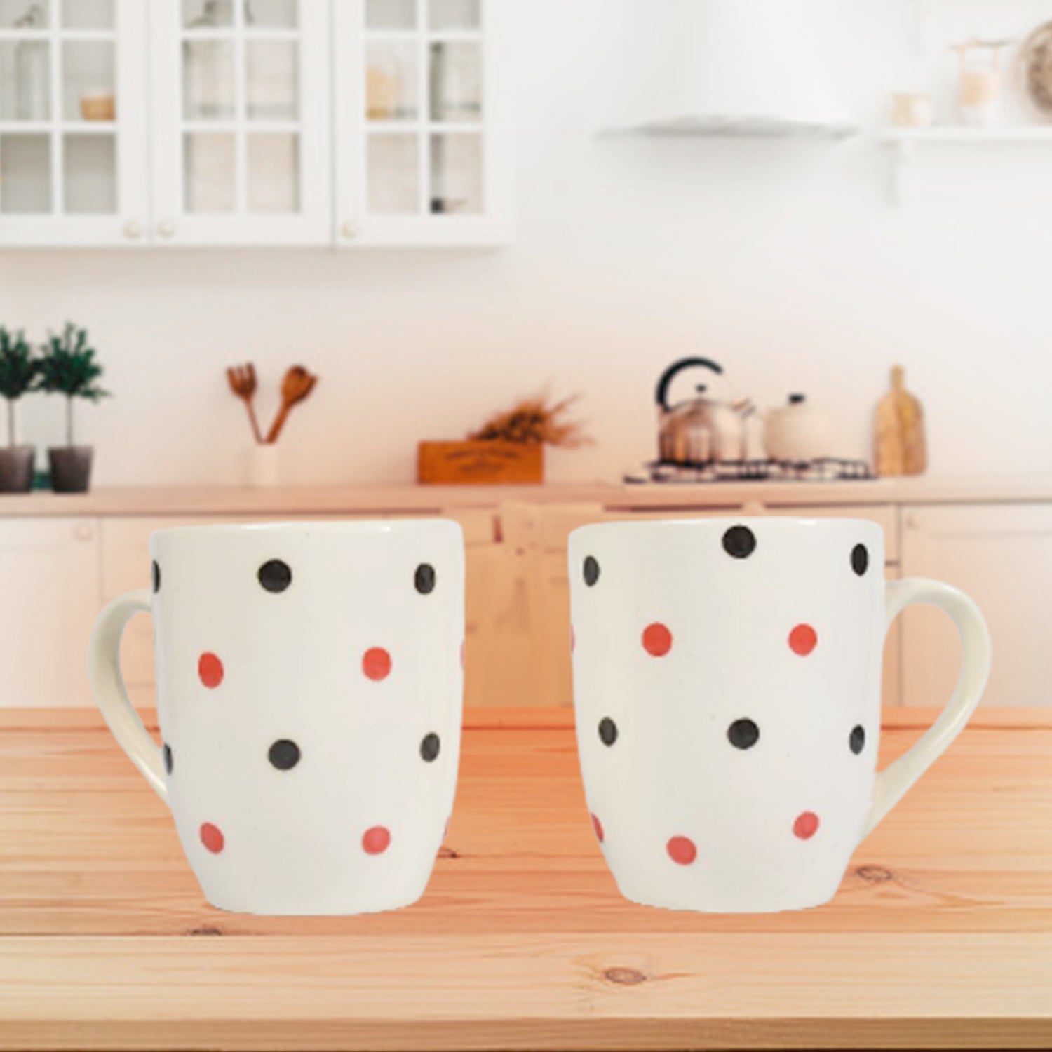 7140 Cup & Plate Set Morning Tea Serving Use Ceramic Mug Set For Home & Kitchen Use DeoDap